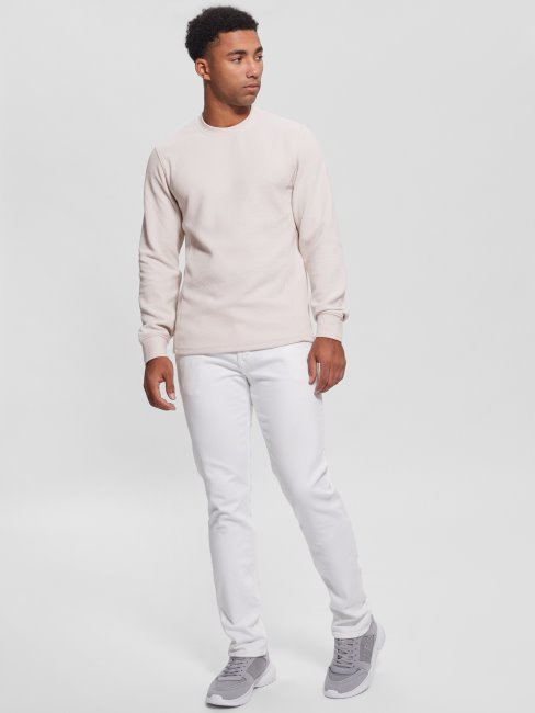 Myles Waffle T-shirt à Manches Longues Guess Pierre En Sourdine