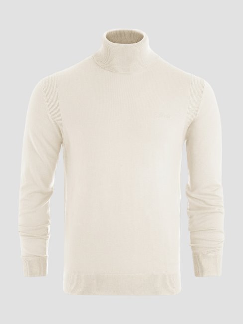 Pull à Col Roulé Eco Percival Blanc Chaud Guess