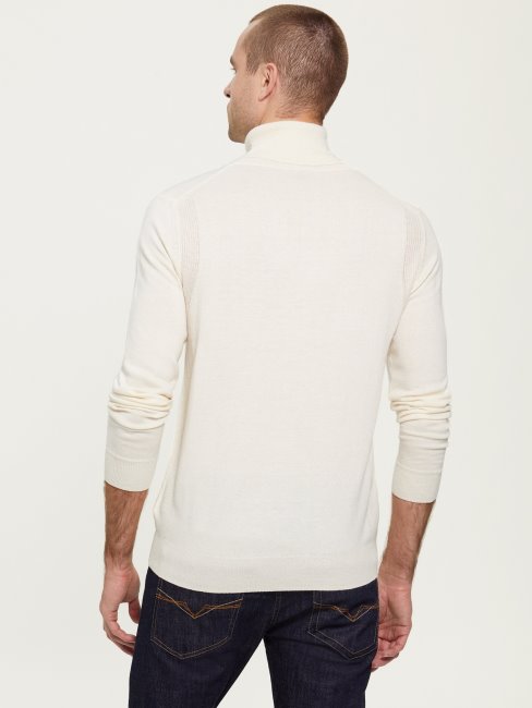 Pull à Col Roulé Eco Percival Blanc Chaud Guess
