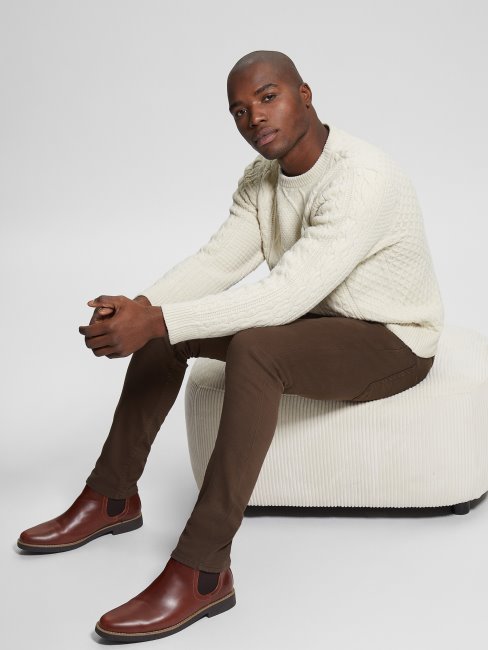 Pull Torsade Eco Guess Perle Ecru