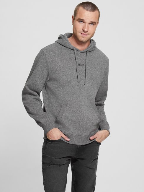 Guess Eco Roy Sweat à Capuche Avec Logo Night Dark Heather