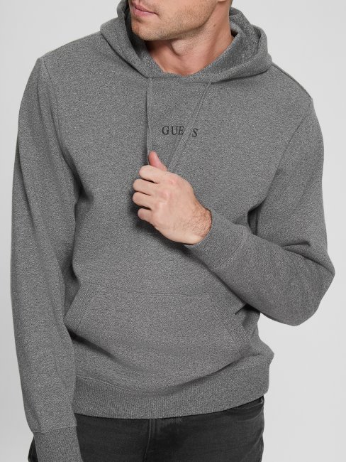 Guess Eco Roy Sweat à Capuche Avec Logo Night Dark Heather