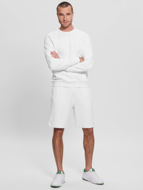 Sweat Eco Aldwin Logo Guess Blanc/scuffy