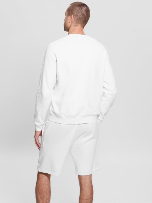 Sweat Eco Aldwin Logo Guess Blanc/scuffy