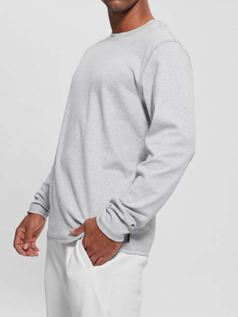 T-shirt à Manches Longues Skyler Gris Granit Chiné Guess