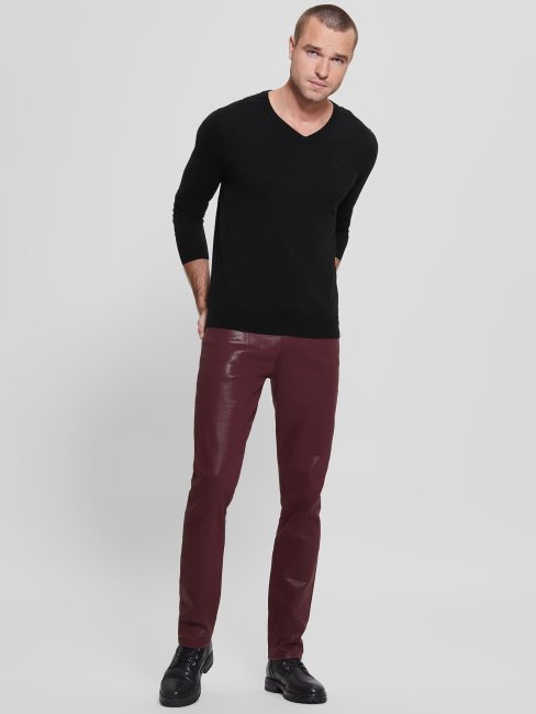 Jeans Fuselés Enduits Guess Regal Plum Coated
