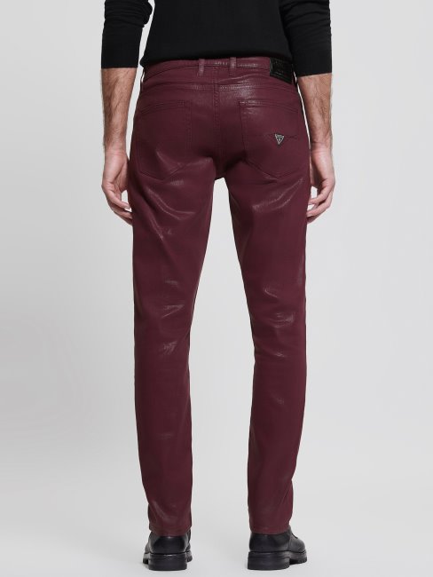 Jeans Fuselés Enduits Guess Regal Plum Coated