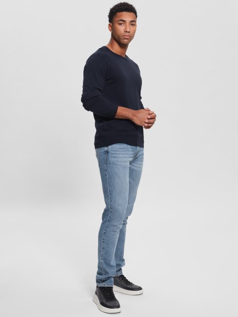 Bleu élégant Pull En Soie Mélangé Eco Randall Guess