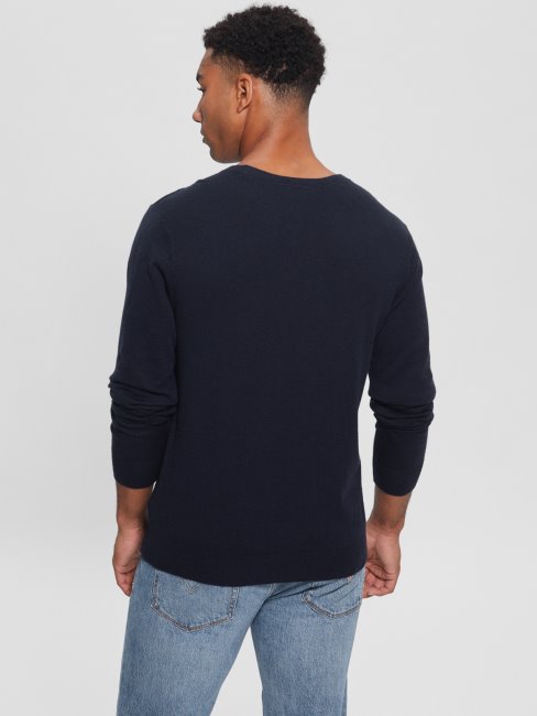 Bleu élégant Pull En Soie Mélangé Eco Randall Guess