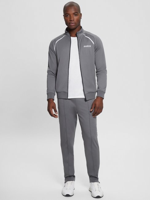 Sweat Zip Bemount Eco Gris Acier Guess