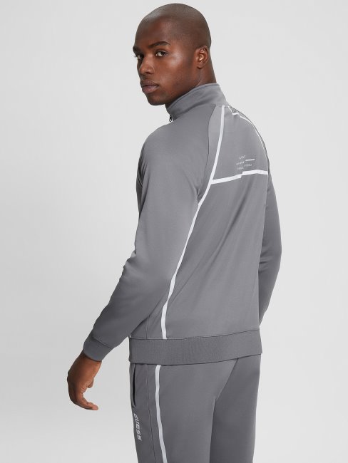 Sweat Zip Bemount Eco Gris Acier Guess