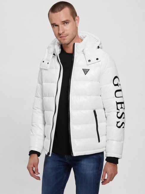 Anthony Logo Doudoune Guess Blanc Pur Multi