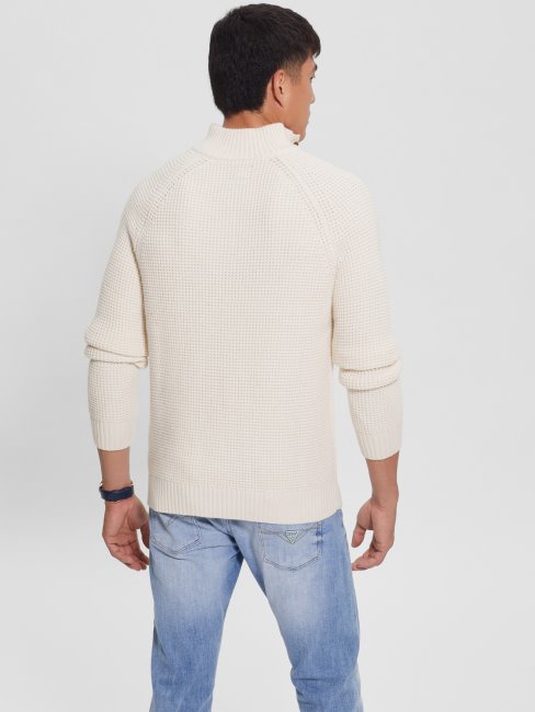 Pull En Maille Gaufrée écologique Guess Stone En Sourdine