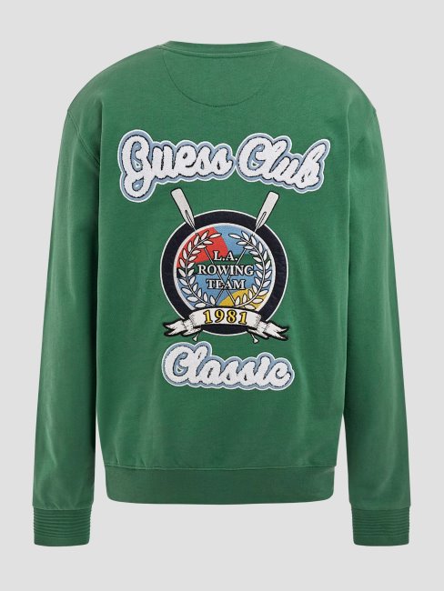 Sweat Logo Brodé Yustin Guess Chaser Vert