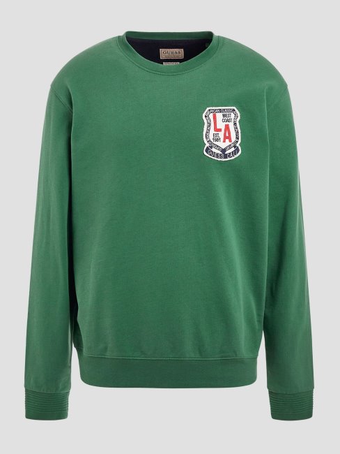 Sweat Logo Brodé Yustin Guess Chaser Vert
