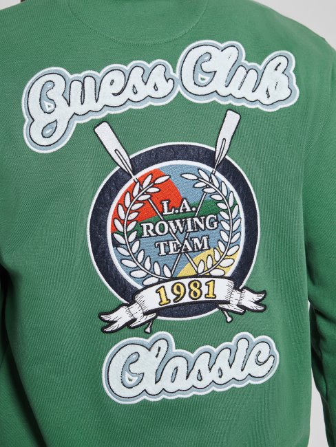 Sweat Logo Brodé Yustin Guess Chaser Vert