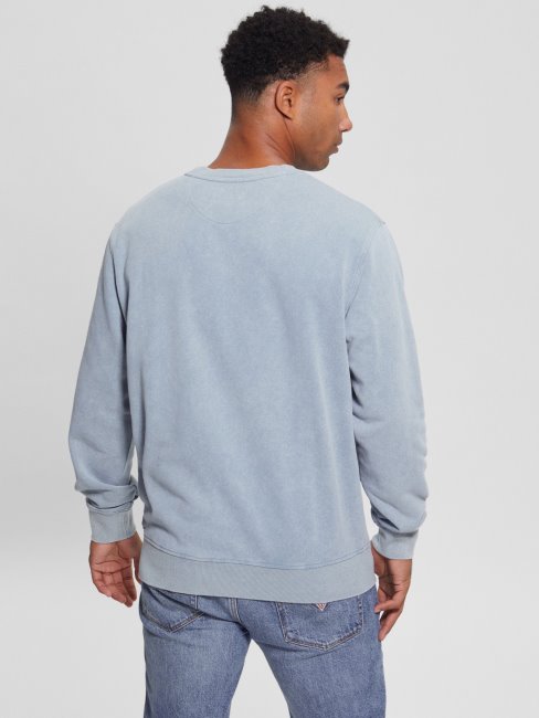 Guess Parisian Roof Bleu Ustin Sweat Logo Brodé