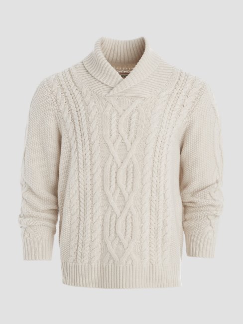 Pull Châle Kyle écru Perle Guess