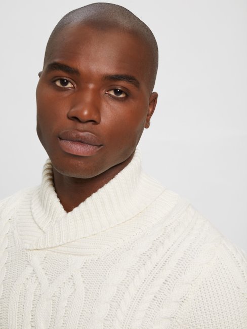 Pull Châle Kyle écru Perle Guess