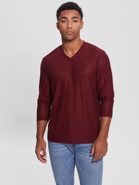 T-shirt En Tricot à Encolure En V Guess Vino Entrepôt