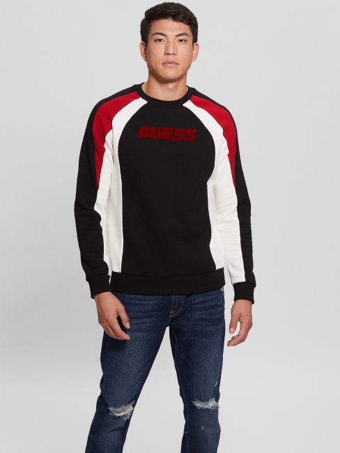 Sweat à Col Ras Du Cou Eco Matty Noir De Jais Guess