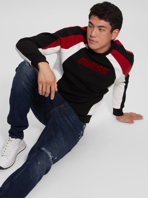 Sweat à Col Ras Du Cou Eco Matty Noir De Jais Guess