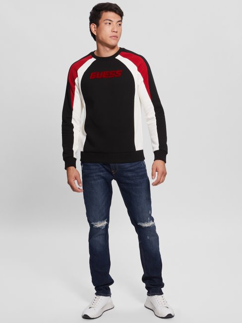 Sweat à Col Ras Du Cou Eco Matty Noir De Jais Guess