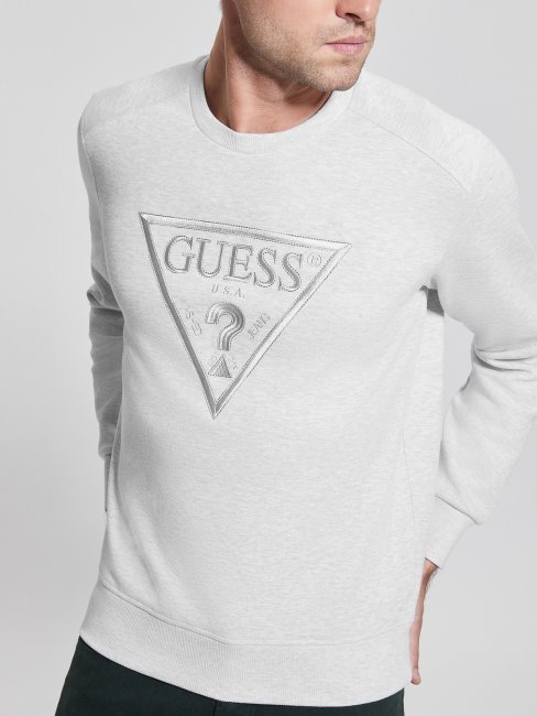 Polaire Eco Logo Gris Poussiéreux Chiné Guess