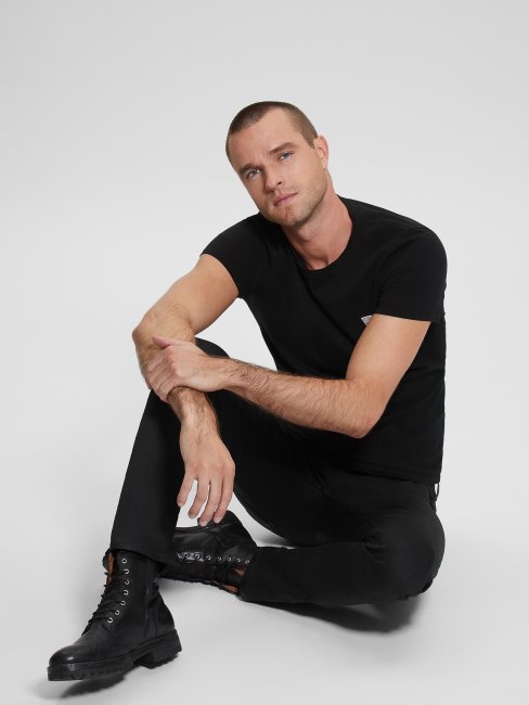 Guess Jean Skinny Enduit Noir