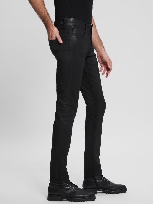 Guess Jean Skinny Enduit Noir