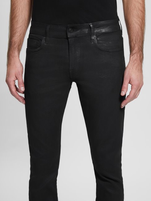 Guess Jean Skinny Enduit Noir
