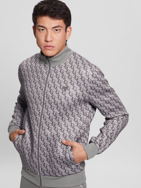 Colin Logo Veste Zippée Macro G Cube Gris-noir Guess