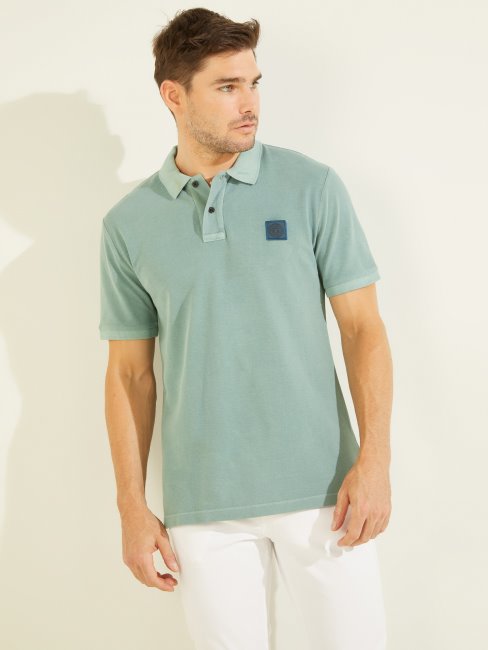 Polo Guess Délavé Jade Foncé