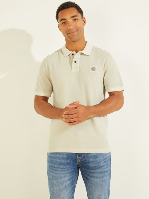 Polo Délavé Guess Bordure Grise