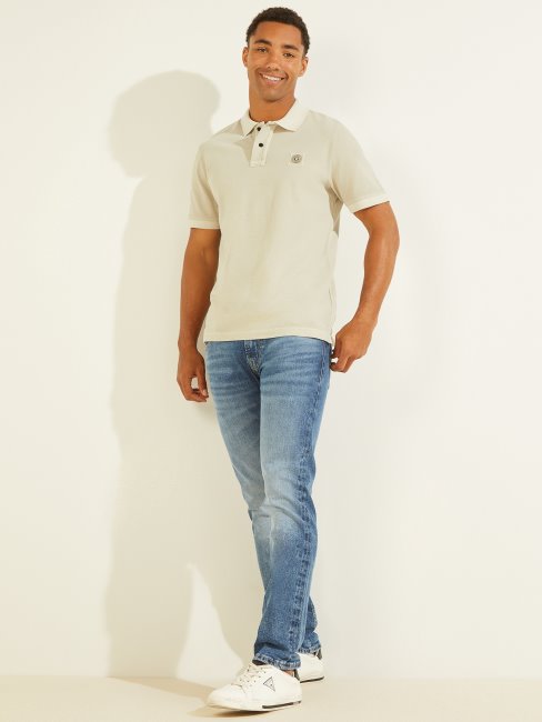 Polo Délavé Guess Bordure Grise