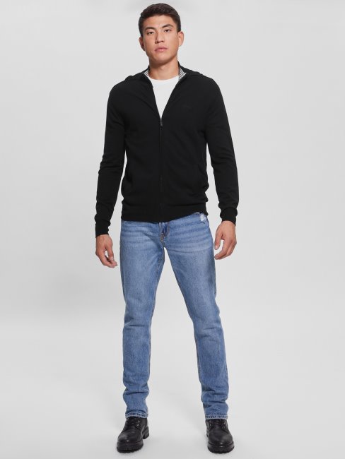 Guess Cardigan Zippé Eco Ralphie Noir Jais