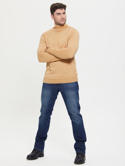 Guess Eco Percival Chandail à Roulé Iced Latte