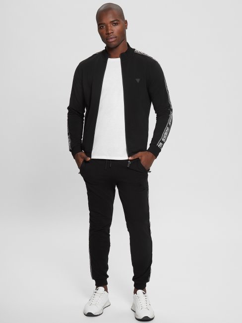 Pantalon De Jogging éco Arlo à Bande Logo Noir Jet Guess
