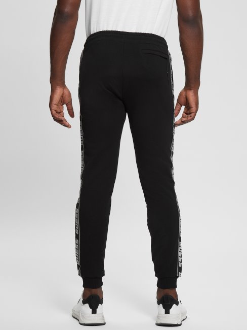 Pantalon De Jogging éco Arlo à Bande Logo Noir Jet Guess