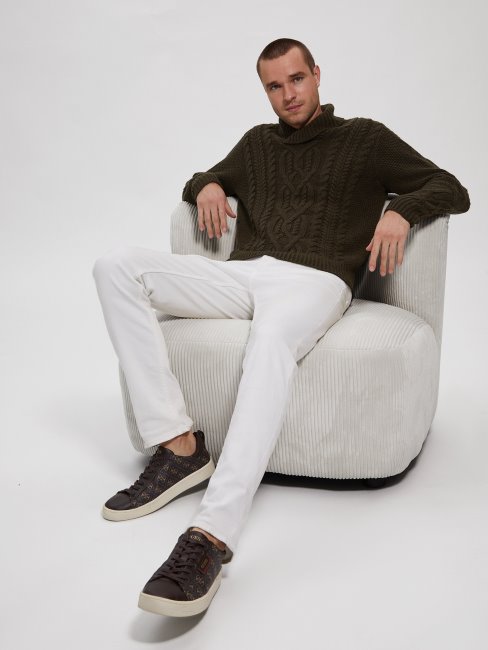 Pull Châle Kyle Multicolore Chiné Café Foncé Guess