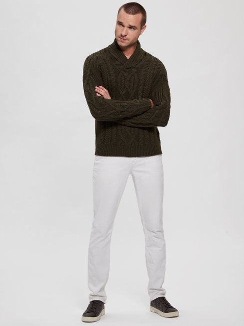 Pull Châle Kyle Multicolore Chiné Café Foncé Guess