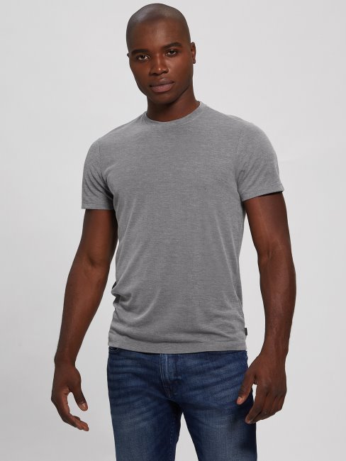 T-shirt En Jersey Noir De Jais Multi Calum Guess