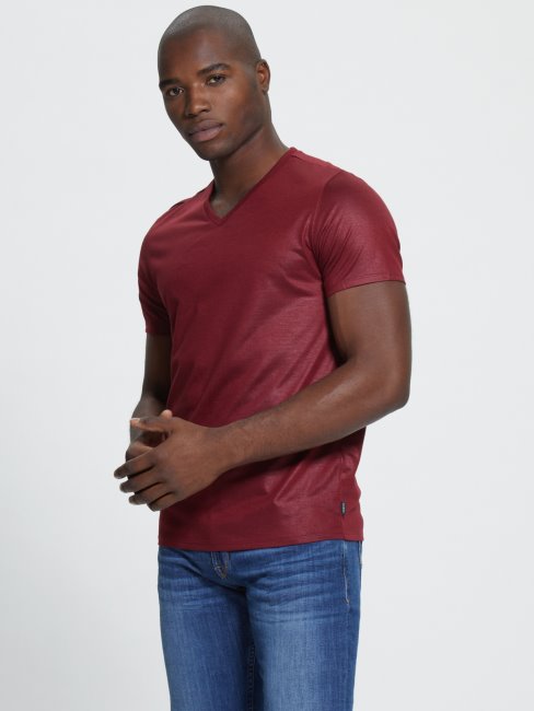 T-shirt Mason Yoke à Col En V Vino Guess
