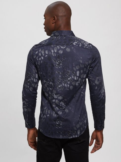 Chemise De Luxe à Imprimé Animal De Minuit