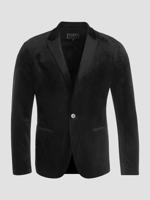 Guess Fulham Velours Blazer Noir De Jais