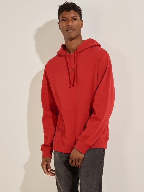 Sweat à Capuche Eco Roy Logo Chili Red Guess