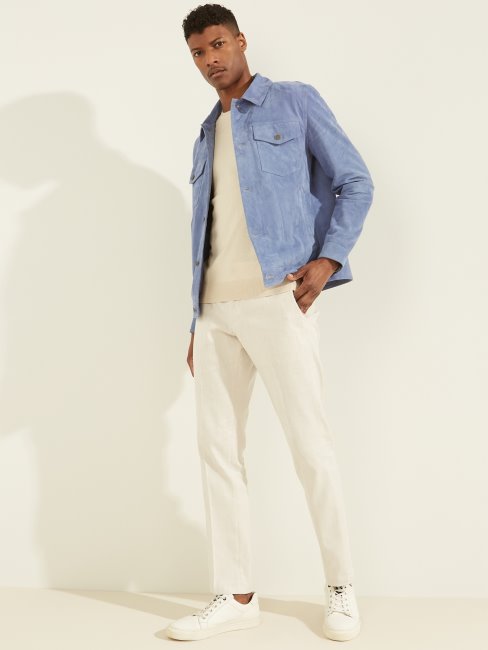 Veste Camionneur En Cuir Suédé Bacopa Guess