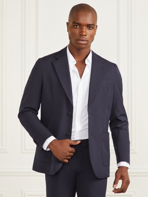 Blazer Guess Gary Patch Bleu élégant
