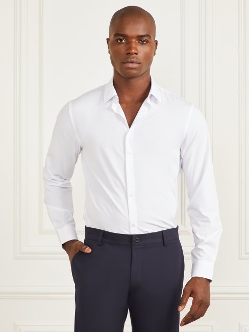 Chemise Jacob Blanche Pure à Poignets Crantés