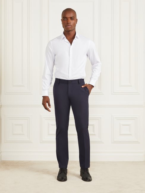 Chemise Jacob Blanche Pure à Poignets Crantés